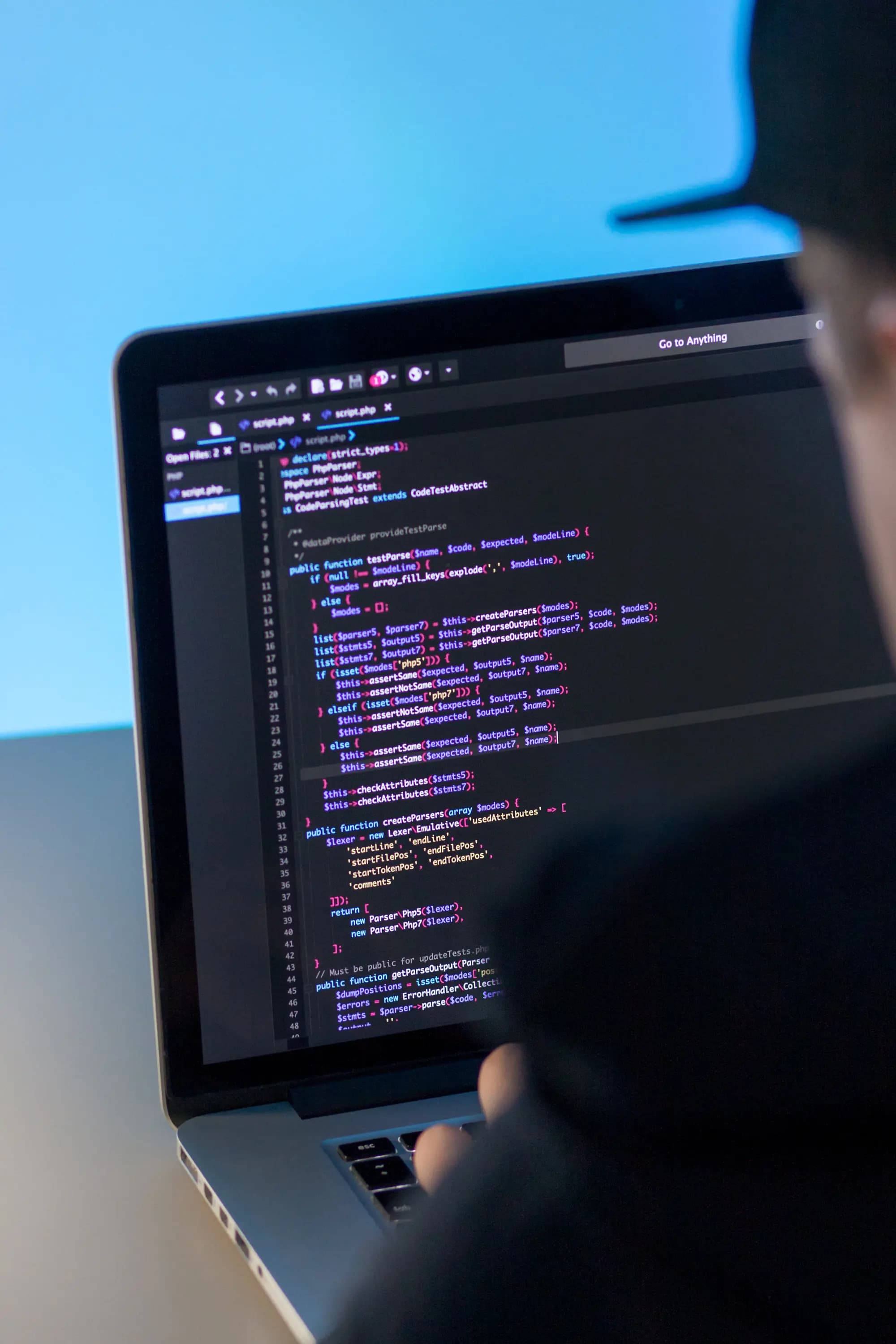 Mobile app development mockup displayed on smartphone screen